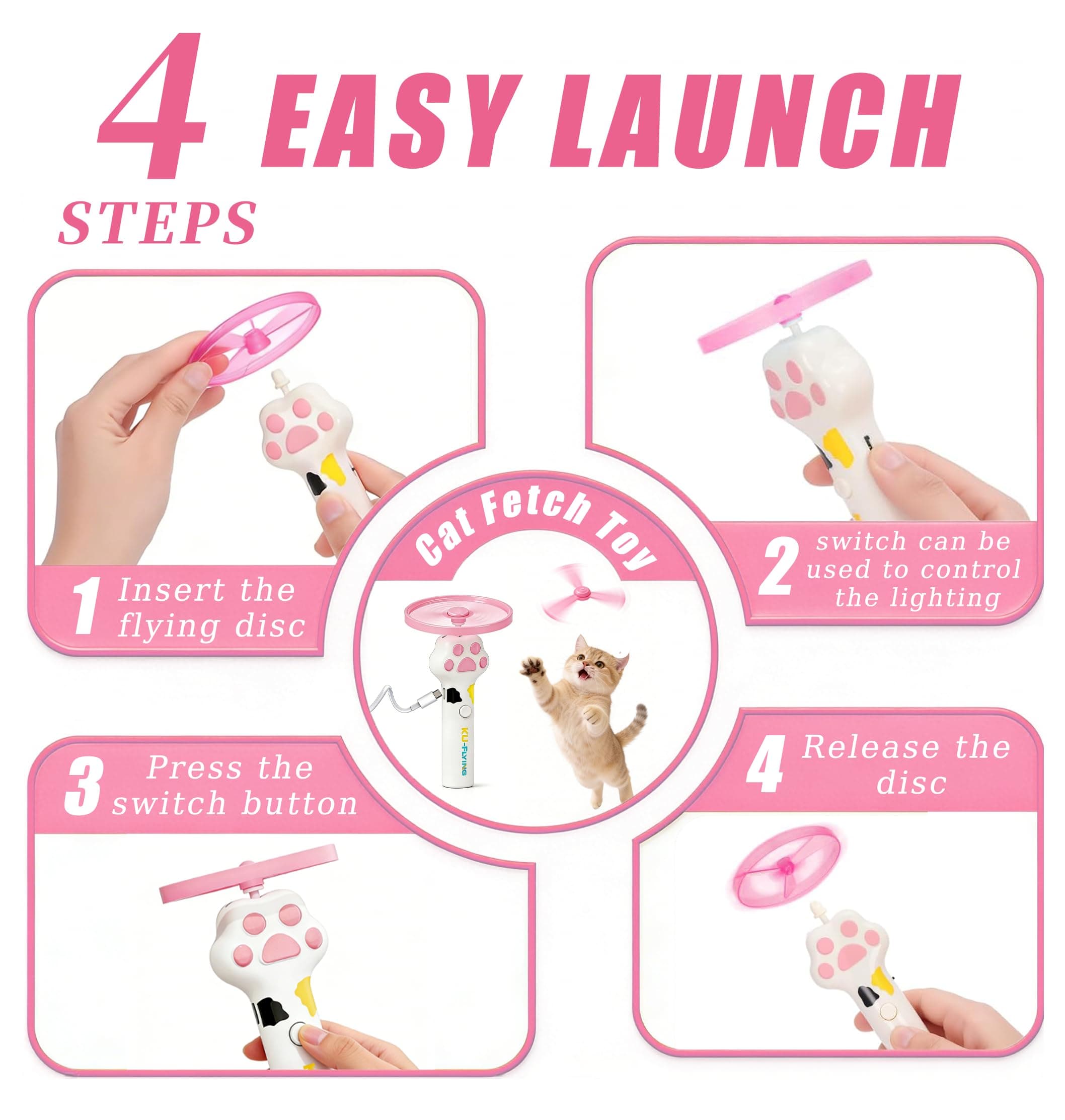 Rechargeable Cat Disc Launcher Toy — photo 4
