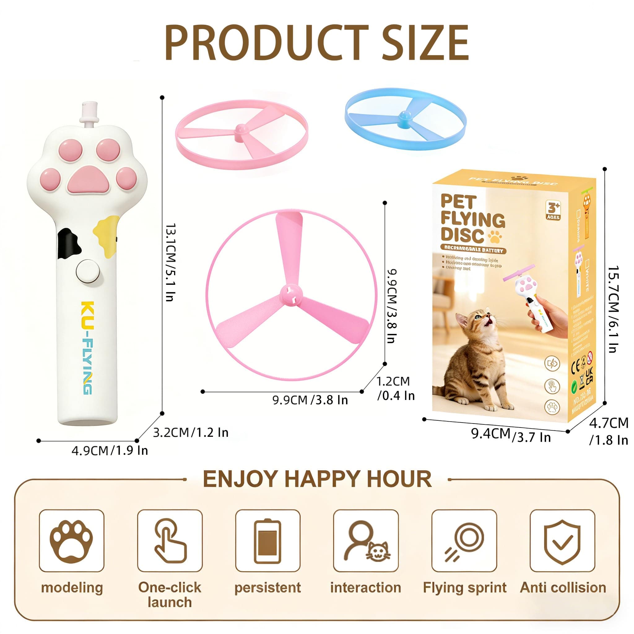 Rechargeable Cat Disc Launcher Toy — photo 5