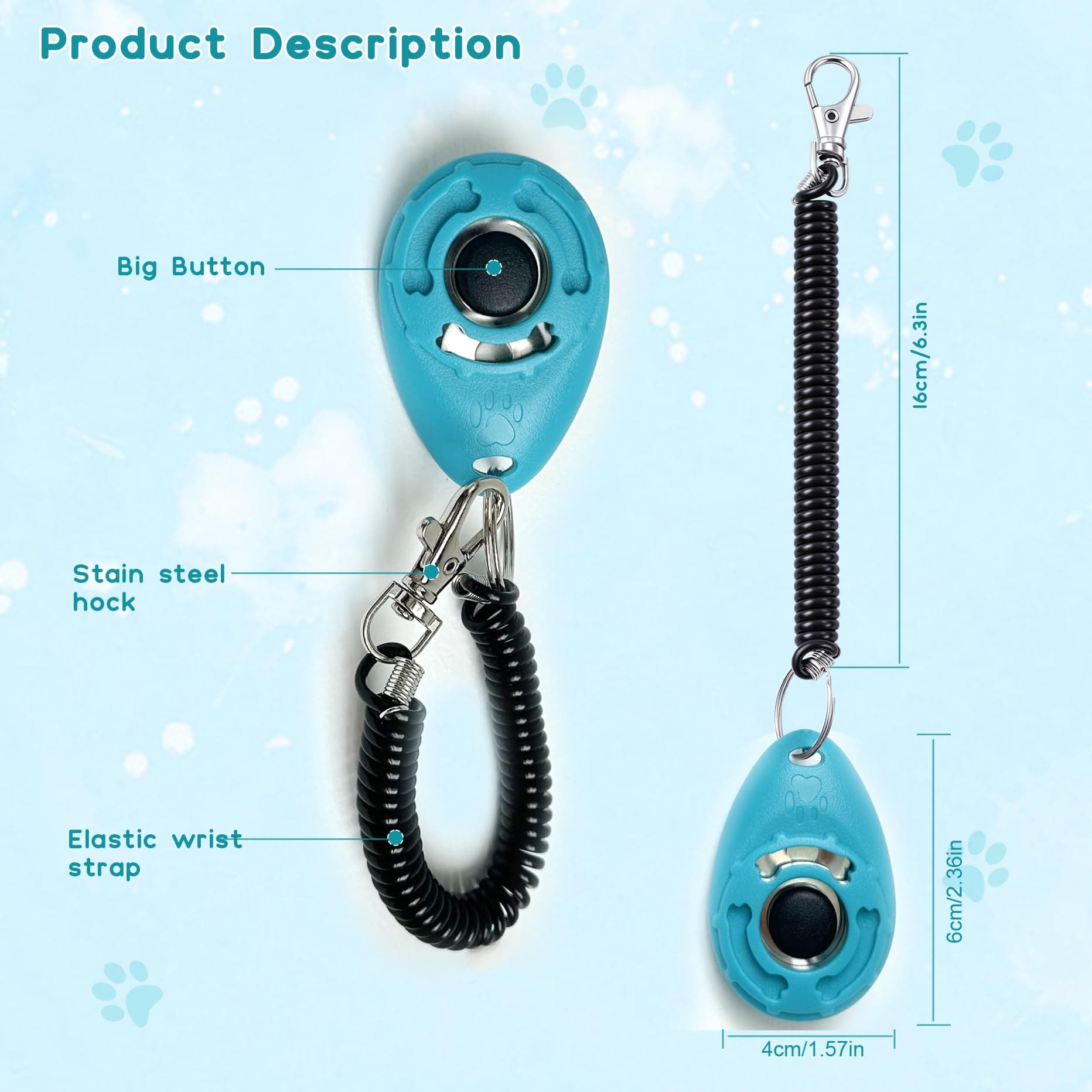 Dog Training Clicker with Wrist Strap — photo 4
