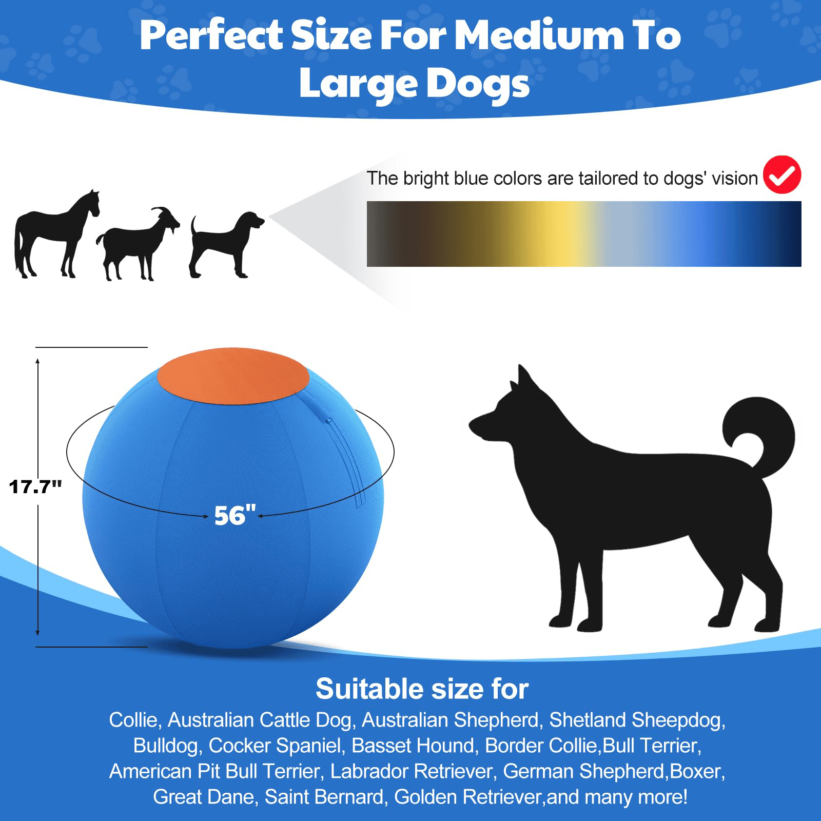 Durable Dog Herding & Chase Ball (17.7 inch) — photo 2