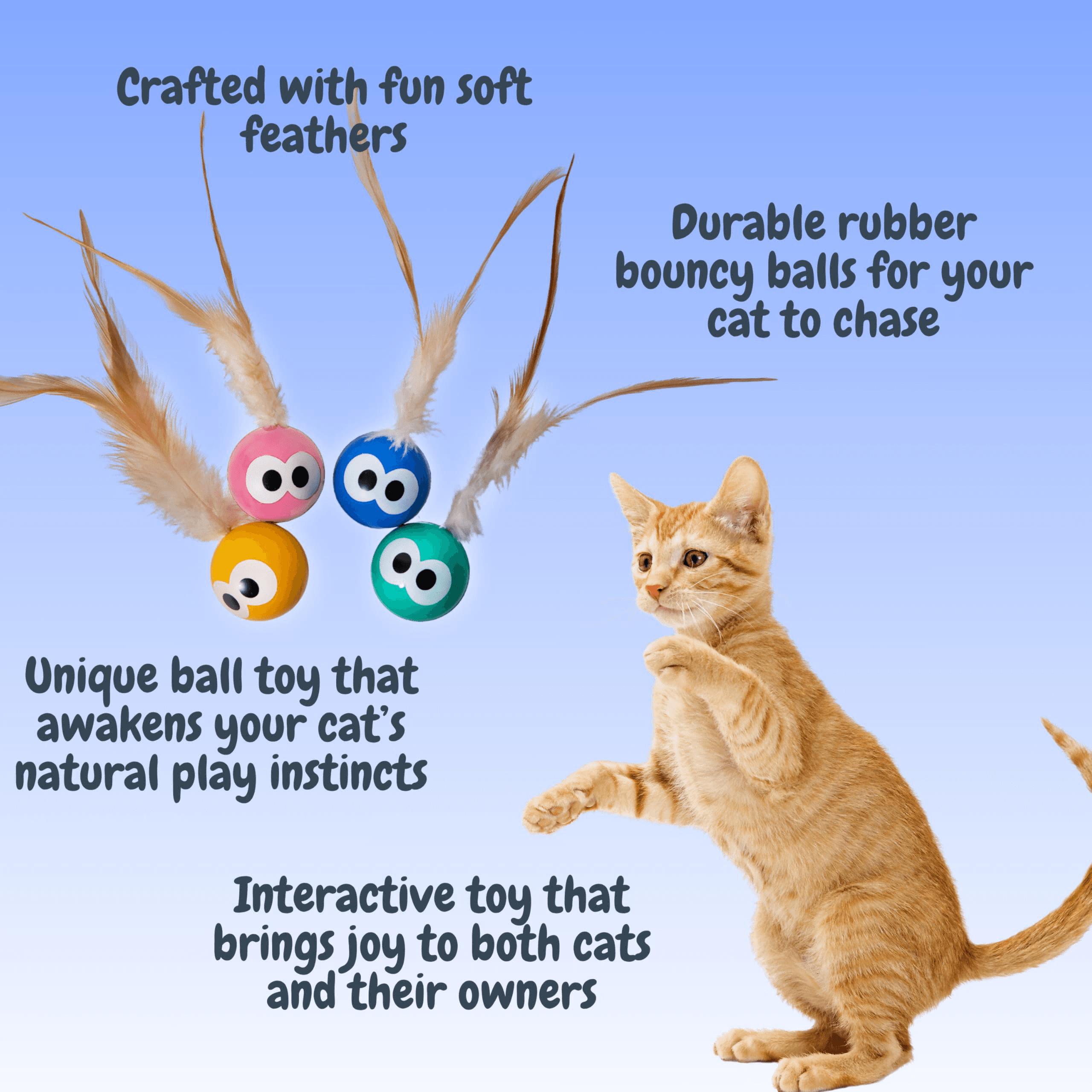 Interactive Feather Bouncing Cat Toy — photo 3